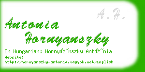 antonia hornyanszky business card